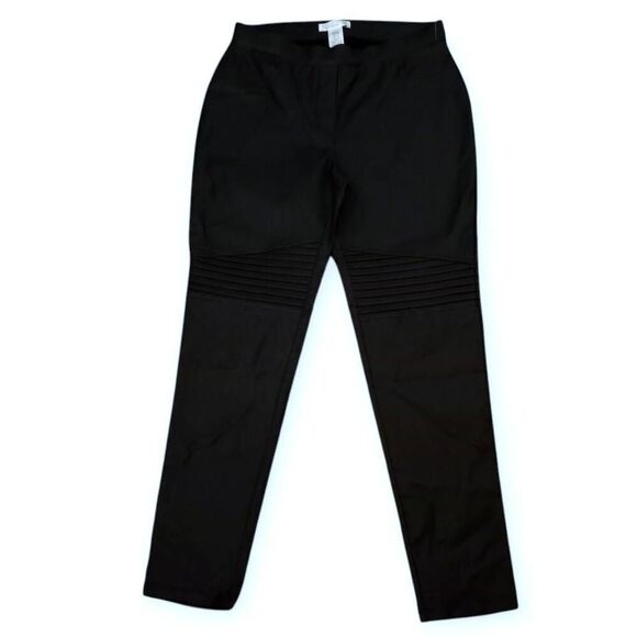 89th + MADISON BLACK FAUX LEATHER LEGGINGS SZ.M EUC. - Picture 1 of 5